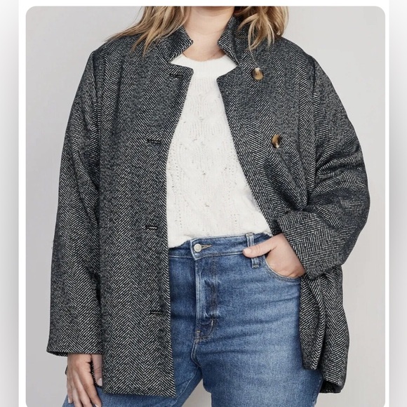 Soft-Brushed Herringbone coat - Picture 2 of 9